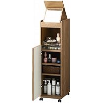 Amazon｜【キャスター付きコスメボックス】一面鏡ドレッサー